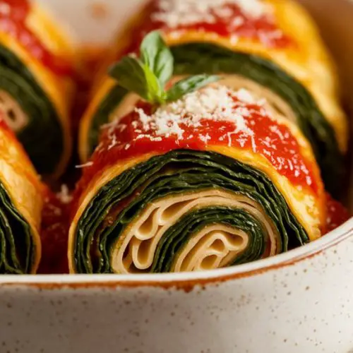 spinach filled lasagna roll ups