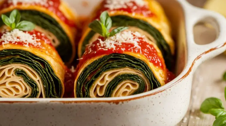spinach filled lasagna roll ups