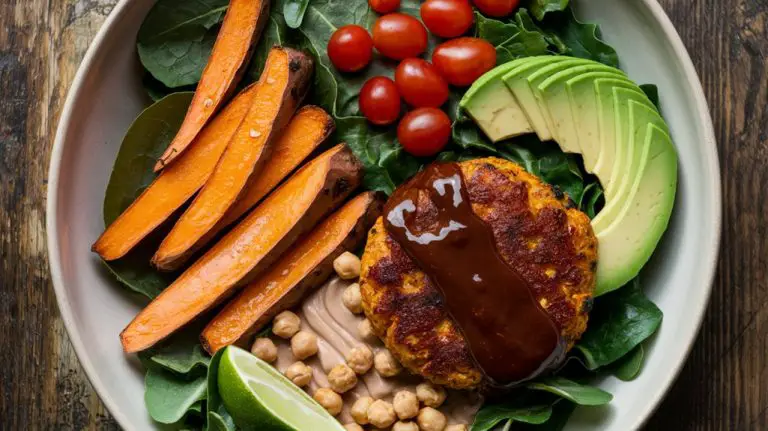 sweet potato burger bowl