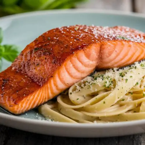 sweet salmon pasta dish