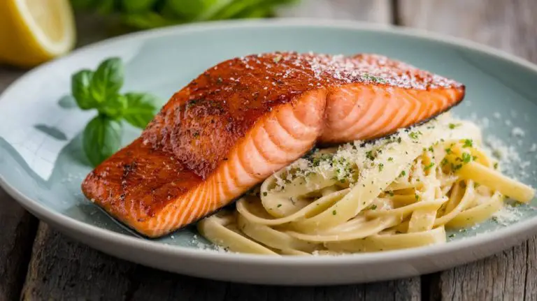 sweet salmon pasta dish