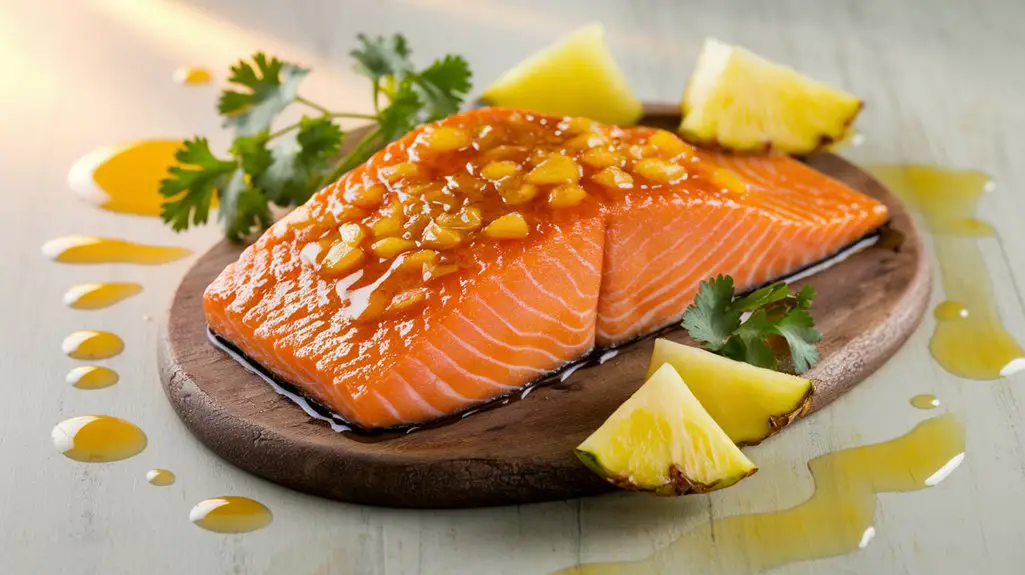 sweet tropical salmon dish