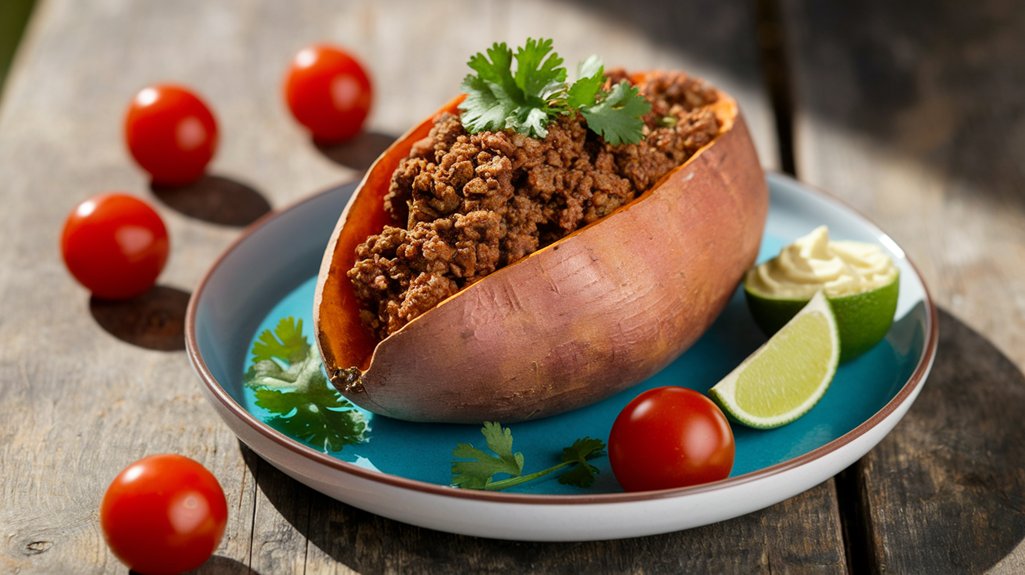taco filled sweet potato dish