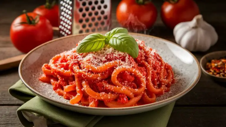 tomato based pasta dish