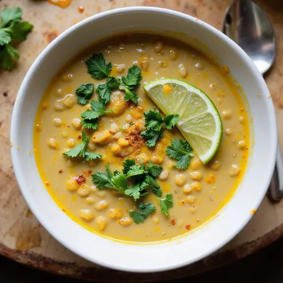 coconut infused lentil soup