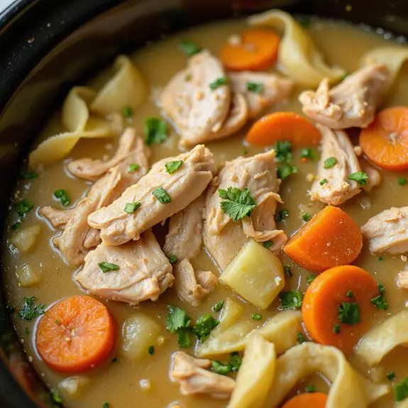 comforting chicken noodle soup