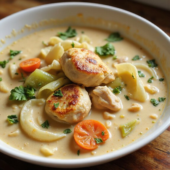 comforting creamy chicken soup