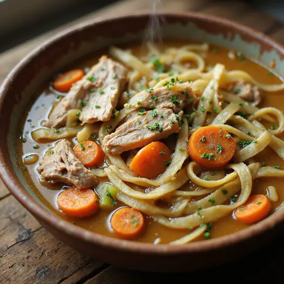 comforting homemade turkey soup