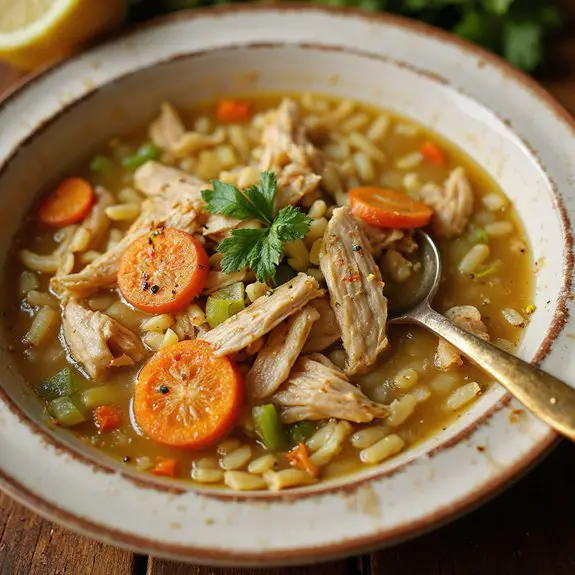 comforting orzo chicken soup