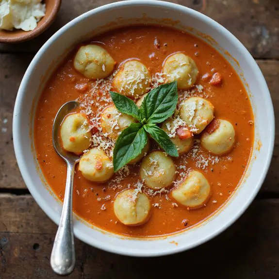 comforting tomato gnocchi soup