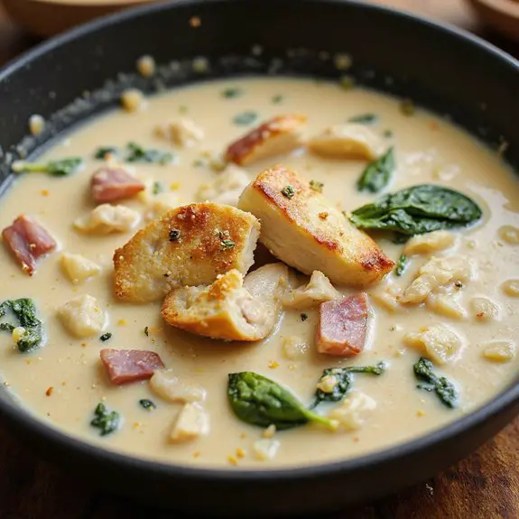 creamy chicken and ham