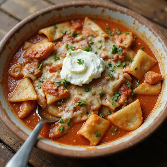 creamy chicken lasagna soup