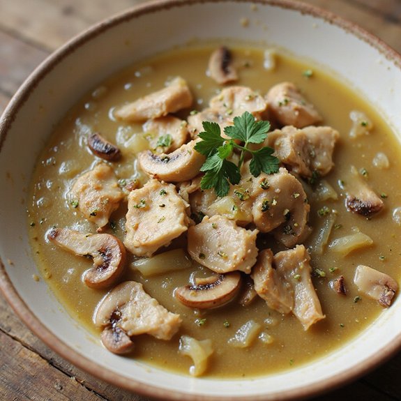 creamy chicken mushroom soup