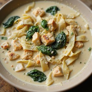 creamy chicken pasta soup