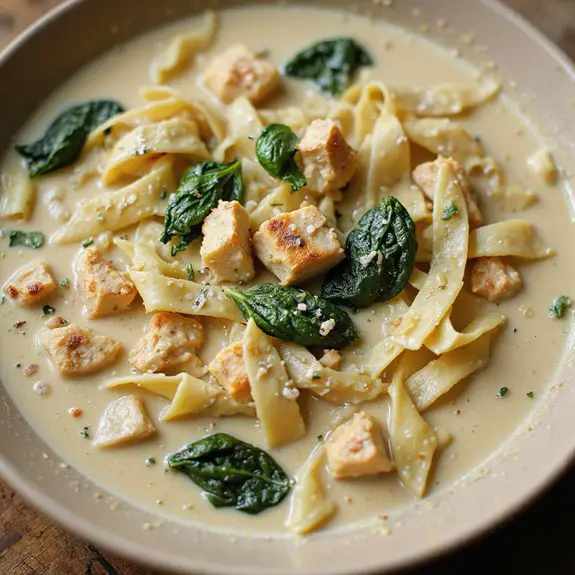 creamy chicken pasta soup