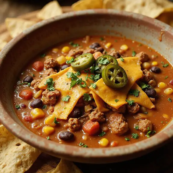 creamy flavorful taco soup