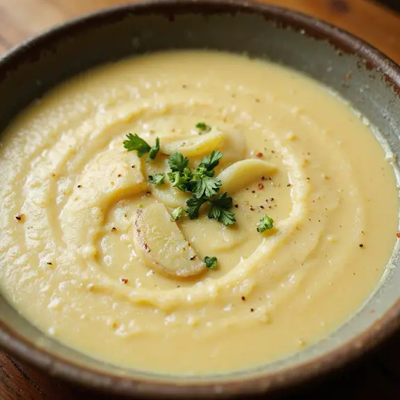 creamy potato garlic soup