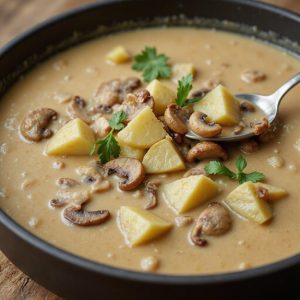 creamy potato mushroom soup