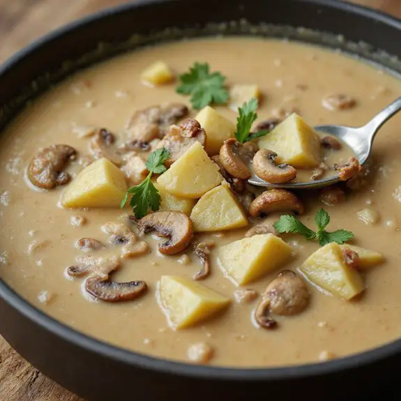 creamy potato mushroom soup