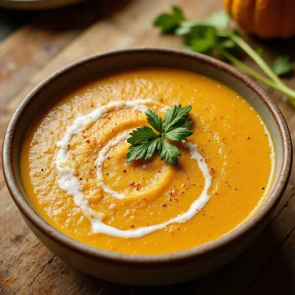 creamy pumpkin squash soup