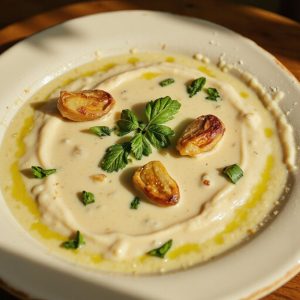 creamy roasted garlic soup