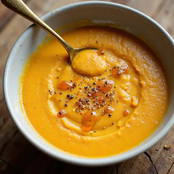 creamy spiced pumpkin soup