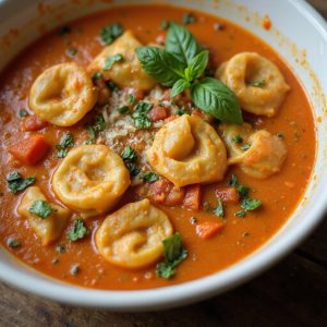 creamy tomato tortellini soup