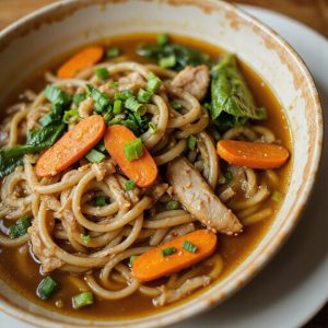 delicious chinese noodle soup