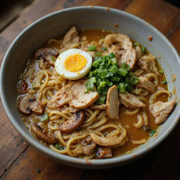 delicious noodle soup dish