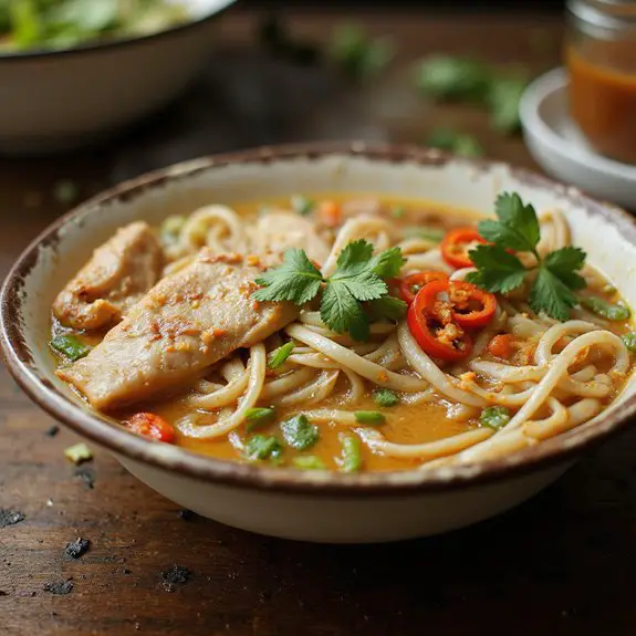 delicious rice noodle soup