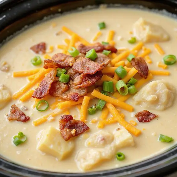 delicious slow cooked potato soup