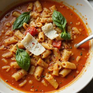 delicious tomato orzo soup