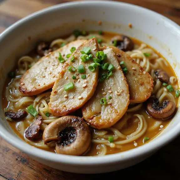 delicious udon noodle soup