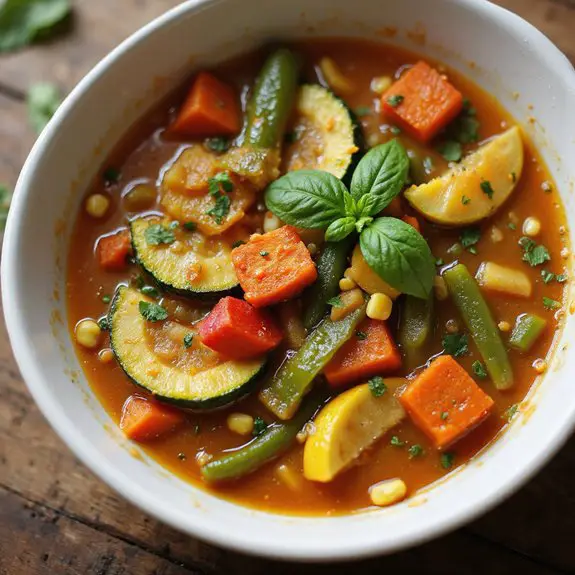 fresh seasonal vegetable broth