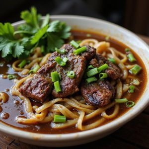 hearty beef noodle soup