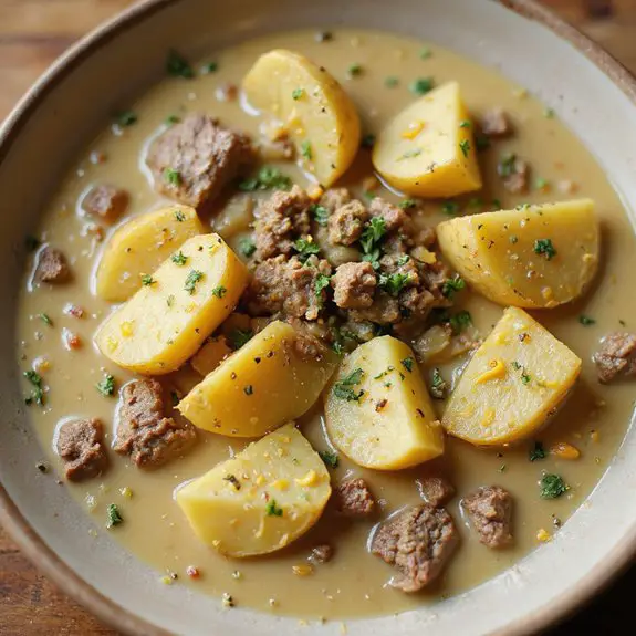 hearty beef potato soup