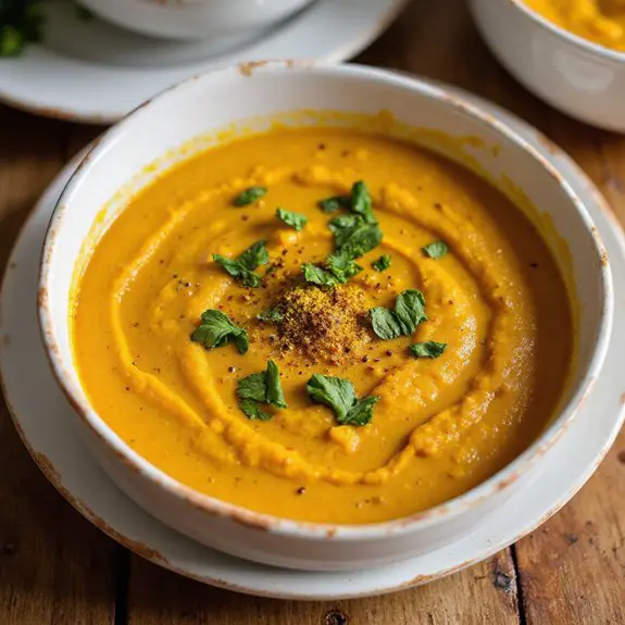 hearty carrot lentil soup
