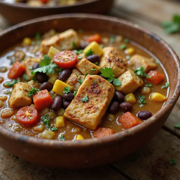 hearty chicken bean soup