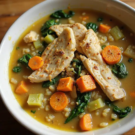 hearty chicken quinoa soup