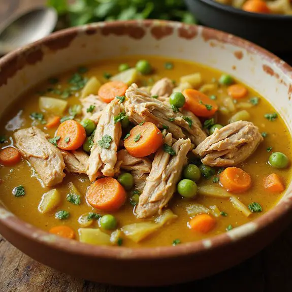 hearty chicken thigh soup