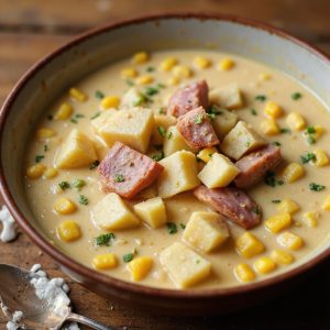 hearty ham corn chowder