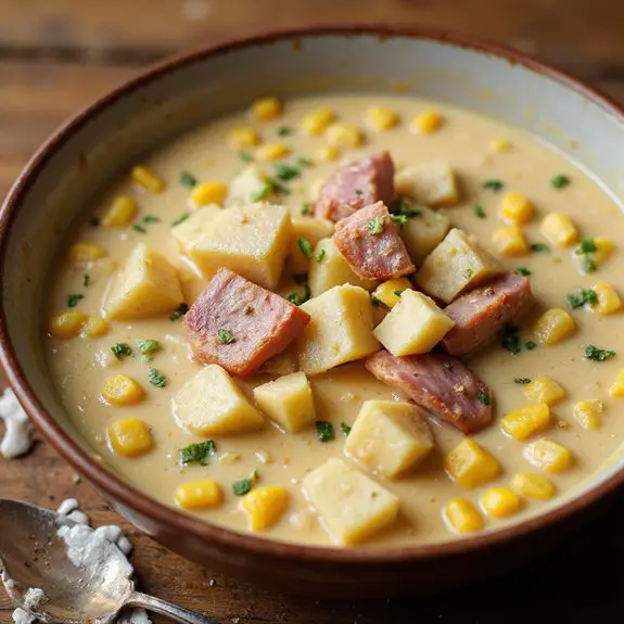 hearty ham corn chowder