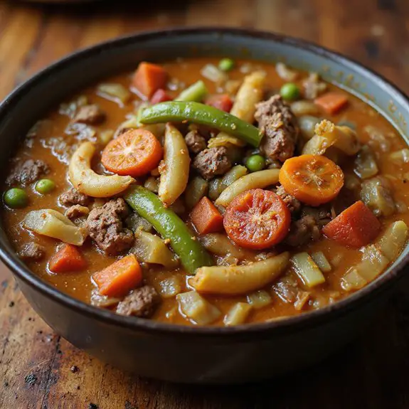 hearty hamburger vegetable soup