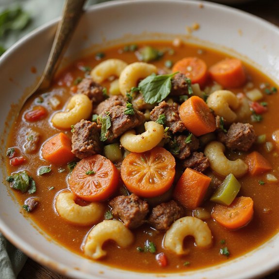 hearty hamburger vegetable soup