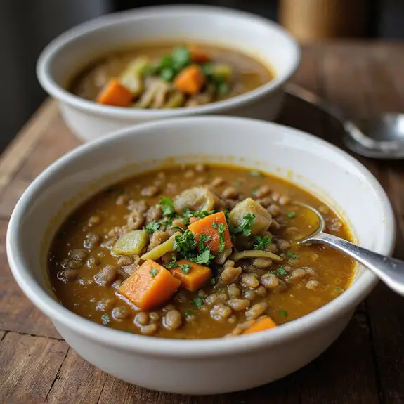 hearty lebanese lentil soup