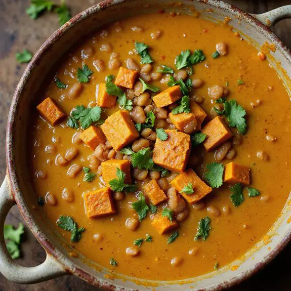 hearty lentil sweet potato soup