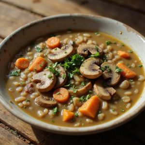 hearty mushroom barley soup