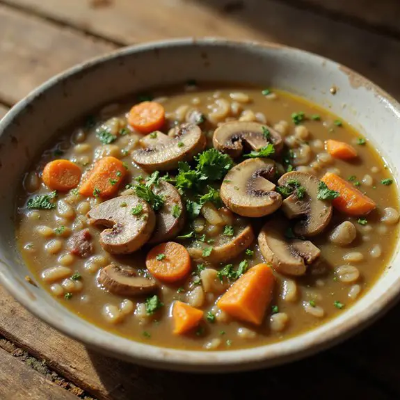 hearty mushroom barley soup