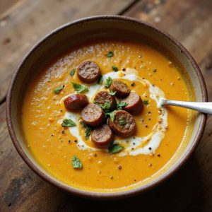 hearty pumpkin sausage soup