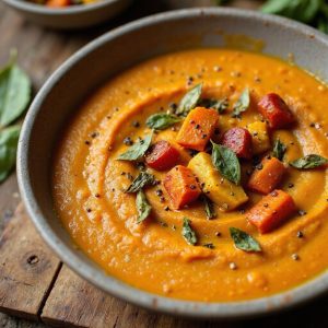 hearty roasted vegetable soup